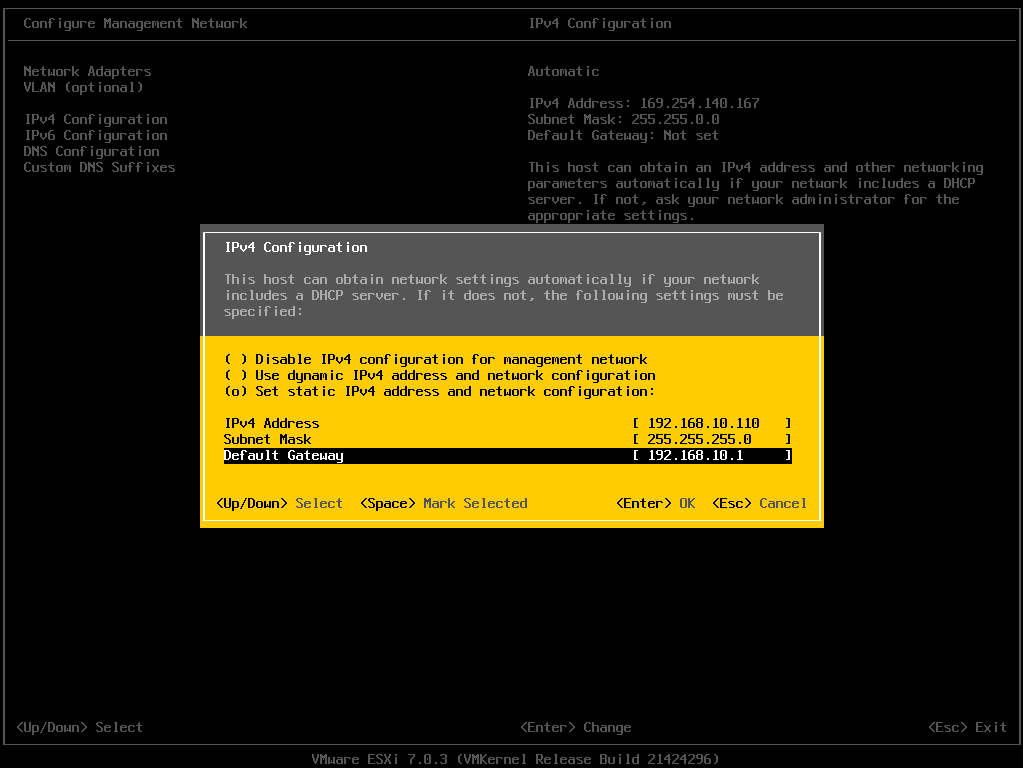 VMware ESXi 7.0部署