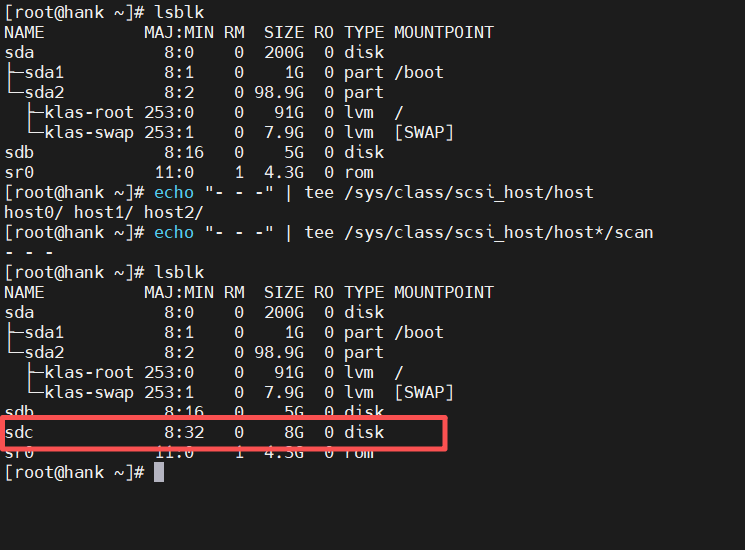 linux磁盘常用命令