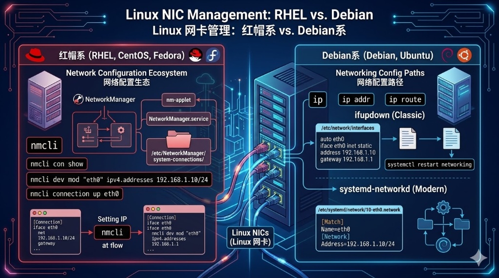 主流linux操作系统各版本网卡配置方法汇总